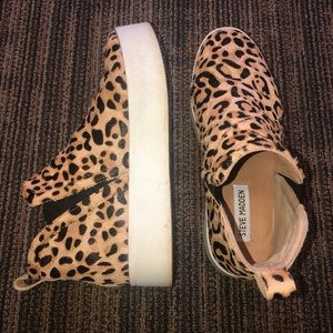 Steve Madden Platform Leopard Print Sneakers